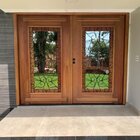 Porta Dupla Madeira Maciça/ferro Completa 186x213x16cm Cedro