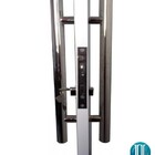 Porta Em Alumínio Lambril Duplo 2,10x 0,80 C/ Vidro - Preto