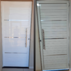 Porta Em Alumínio Lambril Simples 2,10x 0,70 S/ Vidro