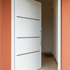 Porta Em Alumínio Lambril Simples 2,10x 0,70 S/ Vidro