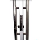 Porta Em Alumínio Lambril Simples 2,10x 0,90 C/ Vidro - Preto