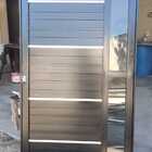 Porta Em Alumínio Lambril Simples 2,10x 1,00 C/ Vidro - Preto