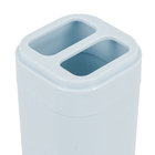 Porta escova com Tampa Quadrado Azul Plástico Splash Coza