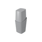 Porta Escova de Dentes com Tampa New Square Cinza Coza