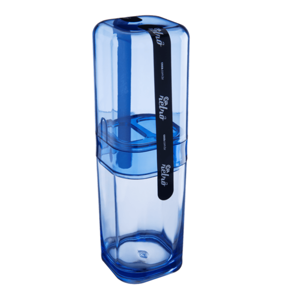 Porta-escova Com Tampa - Splash 6 5 X 6 5 X 22 5 Cm Azul Coza