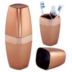 Porta Escova Creme Dental Cobre Rosé Gold Fosco