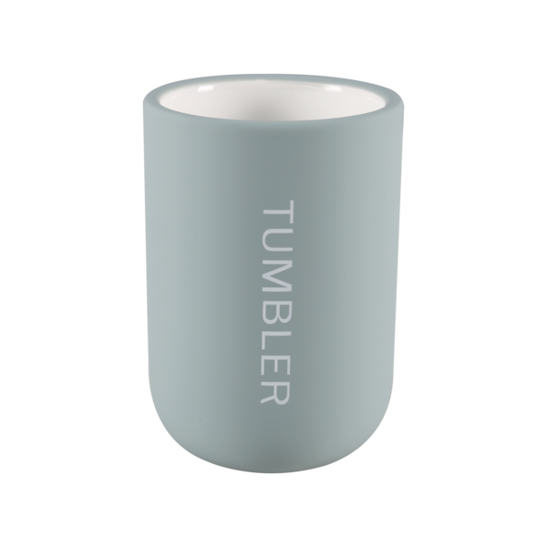 Porta Escova de Dente de Bancada para Banheiro Cerâmica Celadon Soft Sensea