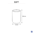 Porta Escova de Dente de Bancada para Banheiro Cerâmica Paris Soft Sensea