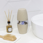 Porta Escova de Dente com Tampa Bege em Plástico Eco OU