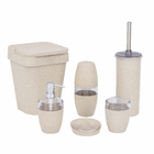 Porta Escova de Dente com Tampa Bege em Plástico Eco OU