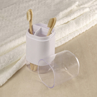 Porta Escova de Dente Branco Dual Ou