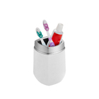 Porta Escova de Dente Branco e Cromodo Fosco Arthi