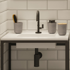 Porta Escova de Dente Cerâmica Cinza Osaka YOI