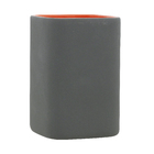 Porta Escova de Dente Cinza e Laranja em Cerâmica Flashy Importado