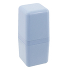 Porta Escova de Dente com Tampa Azul em Plástico Cube Coza