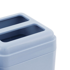 Porta Escova de Dente com Tampa Azul em Plástico Cube Coza