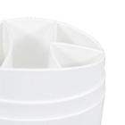 Porta Escova de Dente com tampa Branco Polipropileno Full Coza