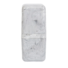 Porta Escova de Dente com Tampa Mármore em Plástico Cube Coza