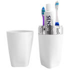 Porta Escova De Dente Com Tampa Suporte Pasta Banheiro Uz Bra