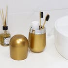 Porta Escova de Dente Com Tampa Vintage Dourado Belly OU