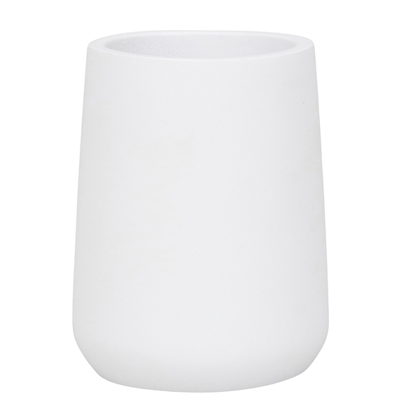 Porta Escova de Dente de Bancada para Banheiro Resina Branco Color Sensea