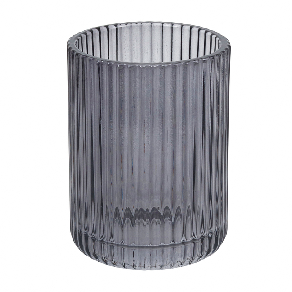 Porta Escova de Dente de Bancada para Banheiro Vidro Fumê Gatsby Sensea