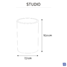Porta Escova de Dente de Bancada para Banheiro Vidro Fumê Studio Sensea