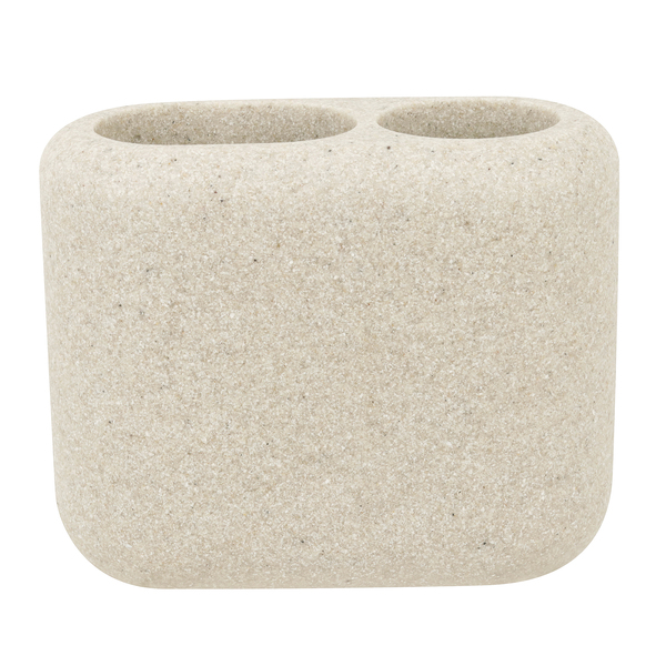 Porta Escova de Dente de Resina Off White Oval Oikos