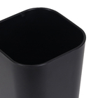 Porta Escova de Dente Plástico e Madeira Quadrado Preto Scandi Sensea