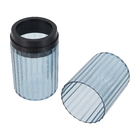 Porta Escova de Dente Plástico Redondo Azul Groove Classic Ou