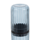 Porta Escova de Dente Plástico Redondo Azul Groove Classic Ou