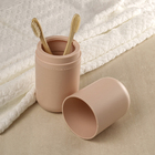 Porta Escova de Dente Plástico Redondo Rosa Bold Ou