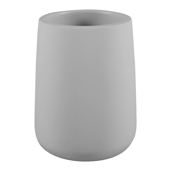 Porta Escova de Dente Resina Cilíndrico Color Cinza Sensea