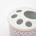 Porta escova de dente Zôdio poá roxo