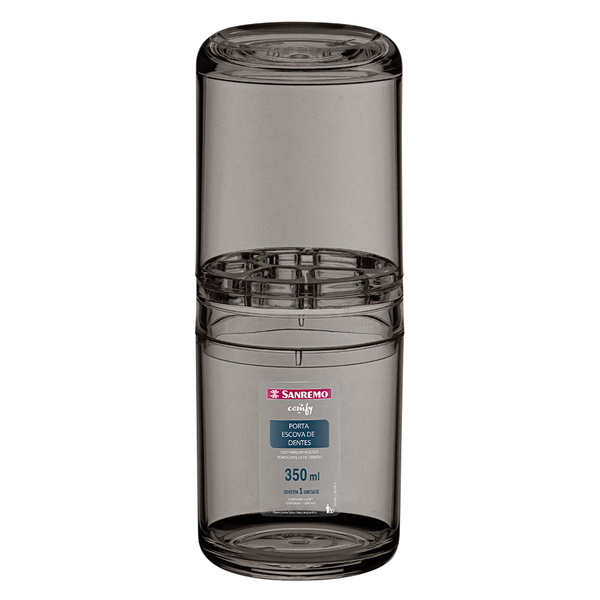 Porta Escova De Dentes Fumê Sanremo 350 Ml