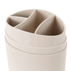 Porta Escova de Dentes Plástico Redondo Bege Flora Green Planet Coza