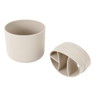 Porta Escova de Dentes Plástico Redondo Bege Flora Green Planet Coza