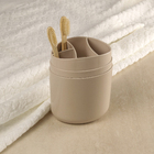 Porta Escova de Dentes Plástico Redondo Bege Flora Green Planet Coza