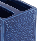 Porta escova de Dentes Quadrado Cerâmica Azul Espressione