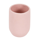 Porta Escova de Dentes Redondo Cerâmica Rosa Espressione