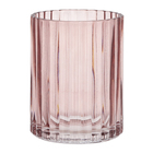 Porta Escova de Dentes Redondo Vidro Rosa Espressione