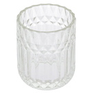 Porta Escova de Dentes Redondo Vidro Transparente Espressione