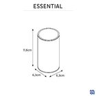 Porta Escova de Dente de Bancada para Banheiro Plástico Preto Essential Sensea