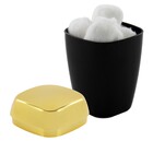 Porta Escova E Algodão Com Suporte Fixação Por Ventosa 3 Peça