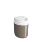 Porta-escova Full - Wgr 10 6 X 7 7 X 15 4 Cm Warm Gray Coza