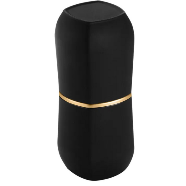 Porta Escova/pasta Com Tampa Preto E Dourado Arthi