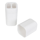 Porta Escova Plástico Reto Branco Fosco Splash Coza