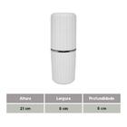 Porta Escovas Banheiro Lavabo Groove Branco Ou