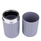 Porta Escovas Banheiro Lavabo Groove Cinza Chumbo Ou