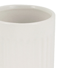 Porta Escovas de Dente Cilíndrico Cerâmica Branca Oikos